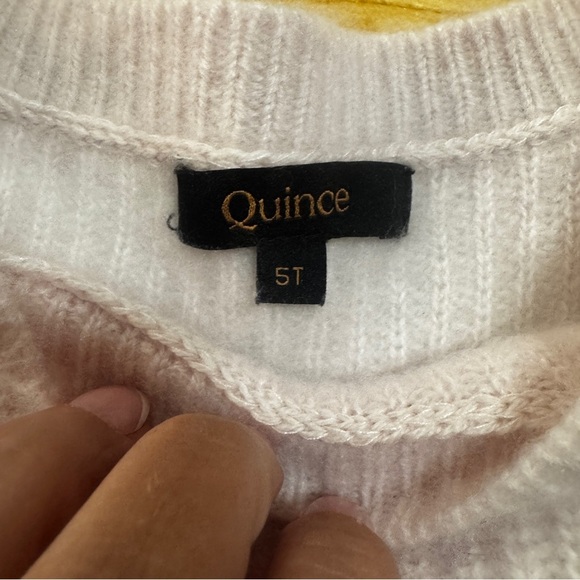 Quince Cashmere Crew Neck Sweater - Soft Pink - Picture 3 of 5